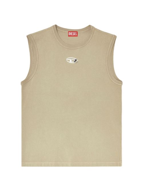 Canotta uomo Diesel sabbia con Oval D metallico DIESEL | A217430JMBB5LE