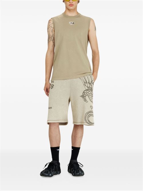 Canotta uomo Diesel sabbia con Oval D metallico DIESEL | A217430JMBB5LE