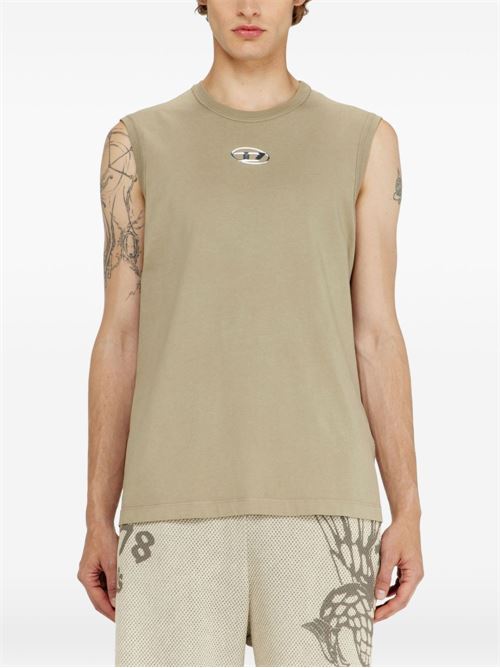 Canotta uomo Diesel sabbia con Oval D metallico DIESEL | A217430JMBB5LE