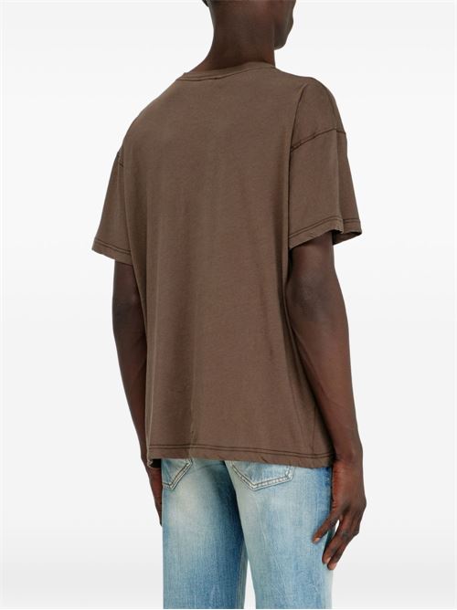T-shirt uomo Diesel T-Norm-AA1 marrone con stampa Phoenix DIESEL | A222110NJCF97R