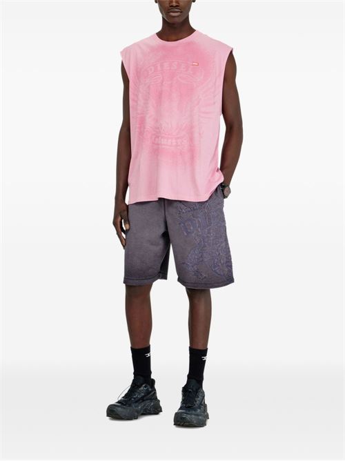 Canotta uomo Diesel T-Boxt rosa con stampa pigmentata DIESEL | A226720AGCU3DV