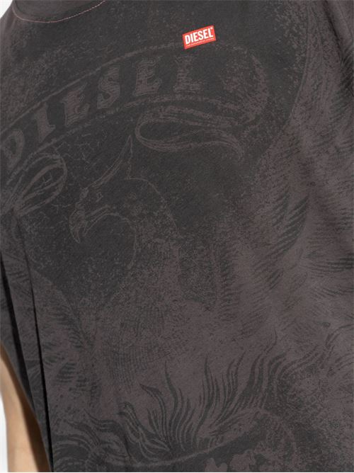 Canotta uomo Diesel T-Boxt antracite con stampa pigmentata DIESEL | A226720AGCU93R