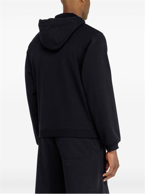 Felpa uomo Diesel Joy-D-Core nera con cappuccio e zip DIESEL | A228000SIBH9XX