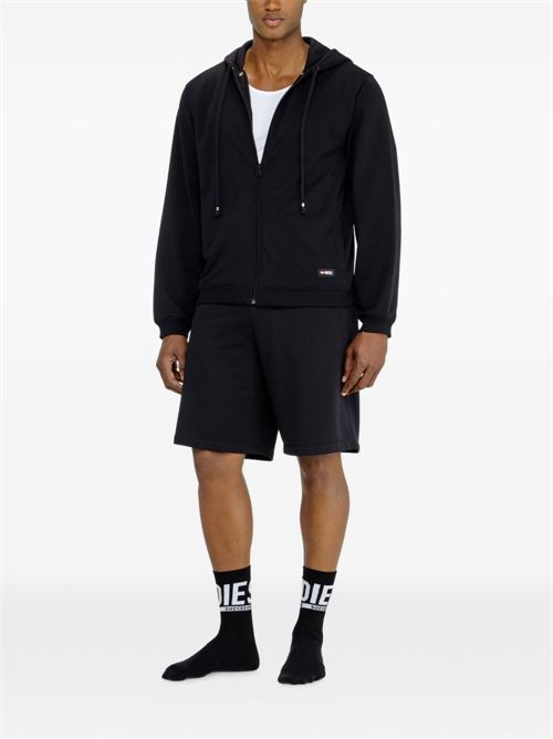 Felpa uomo Diesel Joy-D-Core nera con cappuccio e zip DIESEL | A228000SIBH9XX