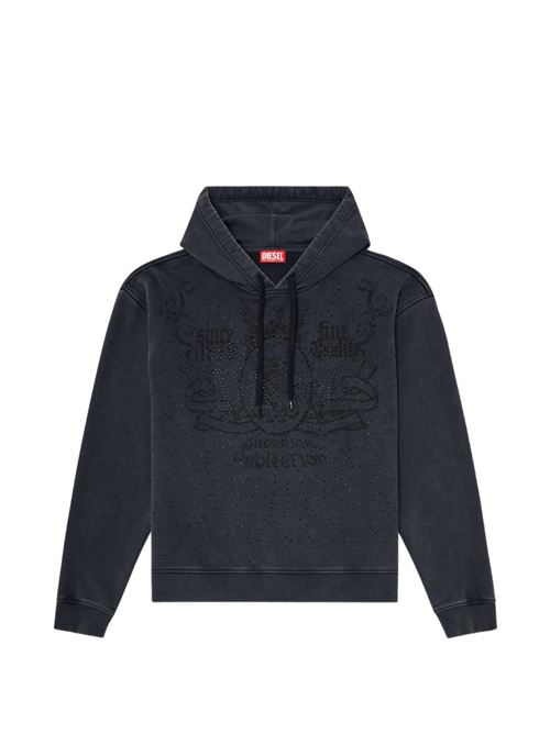 Felpa uomo Diesel grigia con strass DIESEL | A228930SJBV97WA
