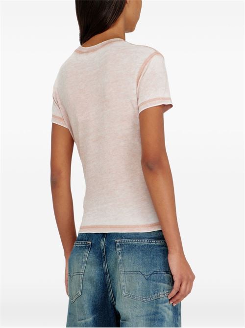 T-shirt donna Diesel rosa con strass DIESEL | A232400PLBQ7EK