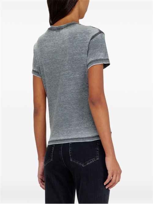 T-shirt donna Diesel grigia con strass DIESEL | A232400PLBQ97W
