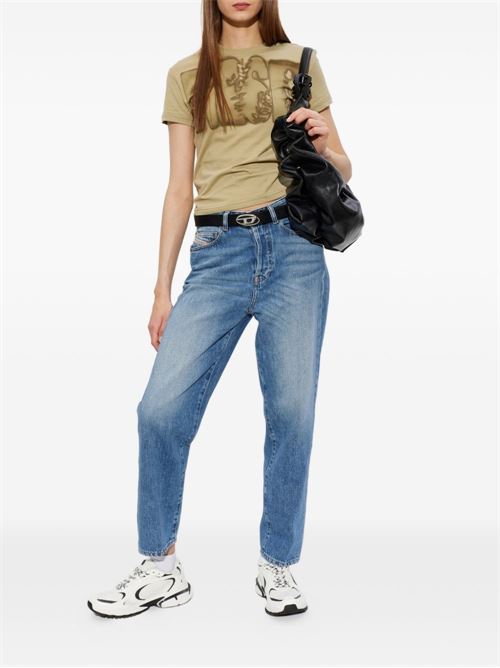 T-shirt donna Diesel T-Ila sabbia con maxi scritta frontale DIESEL | A234170JMBD5LE