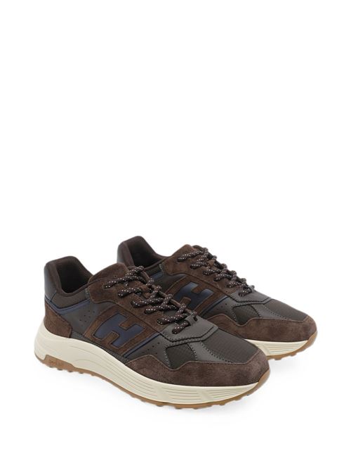 Sneakers uomo Hogan Hyperlight marroni con H laterale HOGAN | HXM5630FK70VHB0FDW.