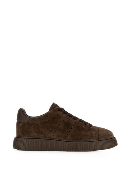 Sneakers uomo Hogan Urban Stripe marroni in crosta HOGAN | HXM6770GF5FUHOS610.