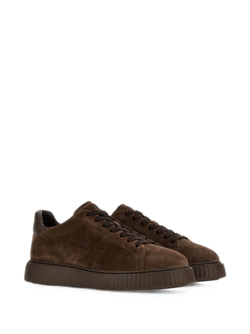 Sneakers uomo Hogan Urban Stripe marroni in crosta HOGAN | HXM6770GF5FUHOS610.