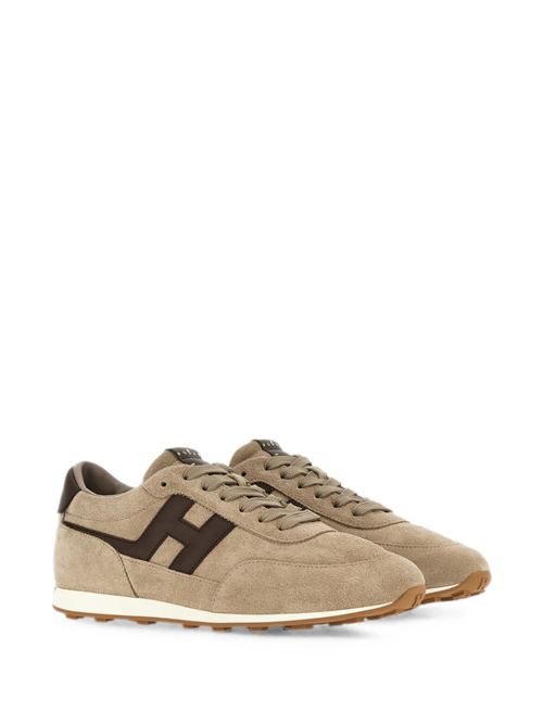 Sneakers uomo Hogan New Olympia beige e marroni in crosta HOGAN | HXM6990GA00UHO0FDJ.