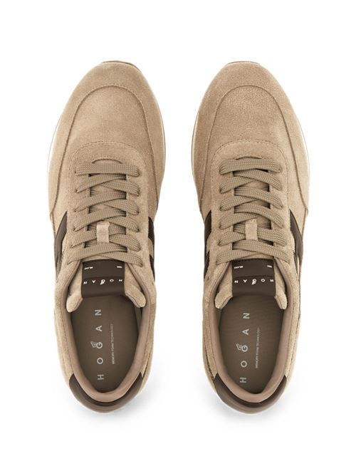 Sneakers uomo Hogan New Olympia beige e marroni in crosta HOGAN | HXM6990GA00UHO0FDJ.