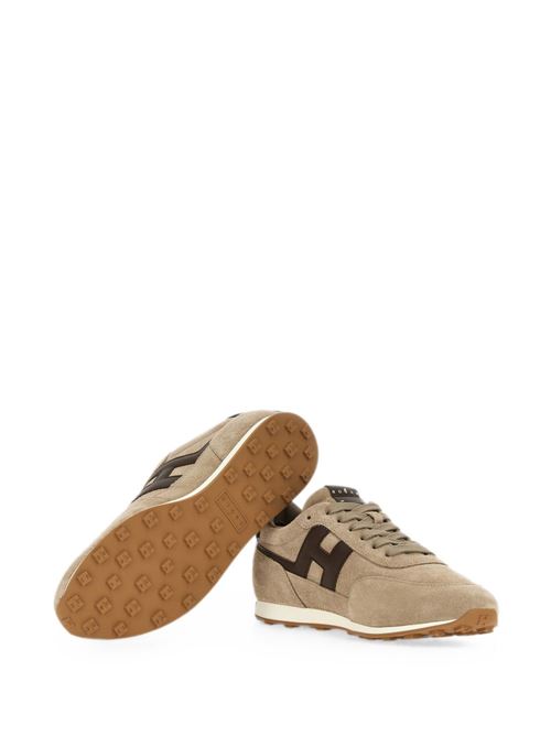 Sneakers uomo Hogan New Olympia beige e marroni in crosta HOGAN | HXM6990GA00UHO0FDJ.