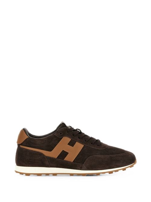 Sneakers uomo Hogan New Olympia marroni e beige in crosta HOGAN | HXM6990GA00UHO0FDK.