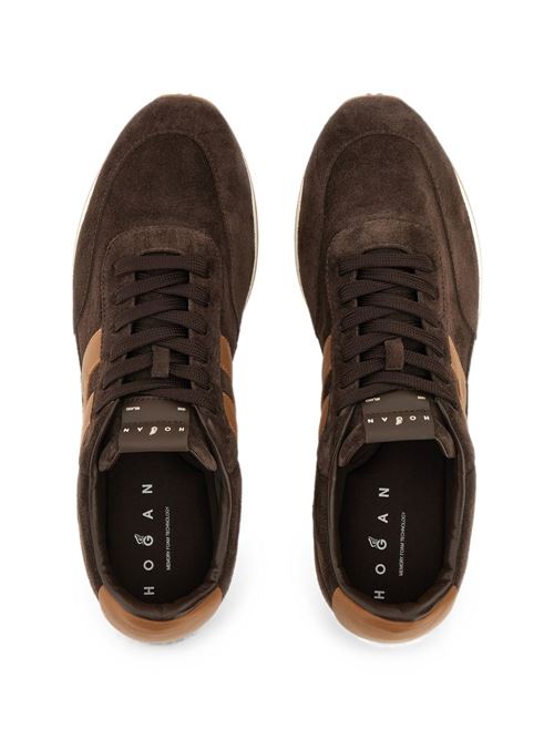 Sneakers uomo Hogan New Olympia marroni e beige in crosta HOGAN | HXM6990GA00UHO0FDK.