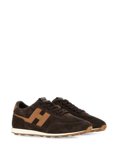 Sneakers uomo Hogan New Olympia marroni e beige in crosta HOGAN | HXM6990GA00UHO0FDK.