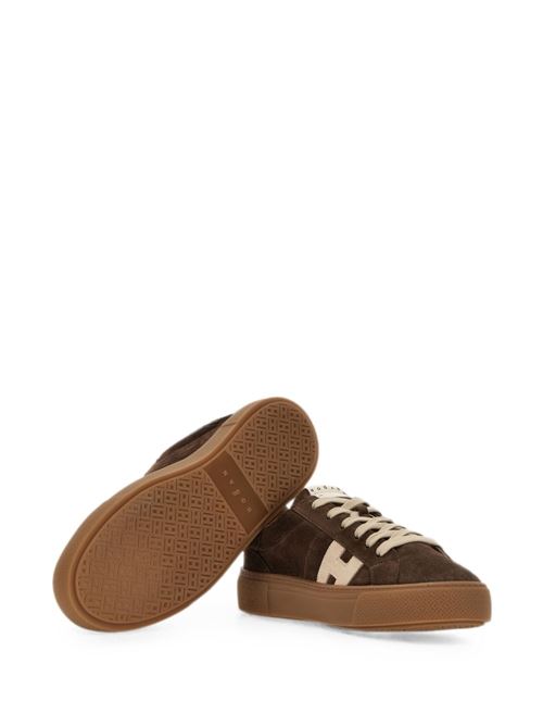 Sneakers uomo Hogan New Cassetta marroni e panna in crosta HOGAN | HXM7050GF10UHT0R1L.
