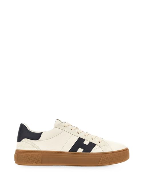 Sneakers uomo Hogan New Cassetta bianche e blu in pelle HOGAN | HXM7050GF10VHO01RY.