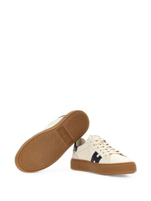 Sneakers uomo Hogan New Cassetta bianche e blu in pelle HOGAN | HXM7050GF10VHO01RY.