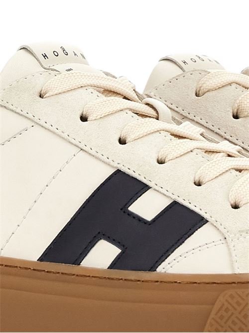 Sneakers uomo Hogan New Cassetta bianche e blu in pelle HOGAN | HXM7050GF10VHO01RY.