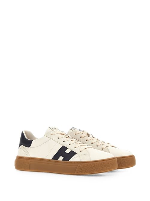 Sneakers uomo Hogan New Cassetta bianche e blu in pelle HOGAN | HXM7050GF10VHO01RY.