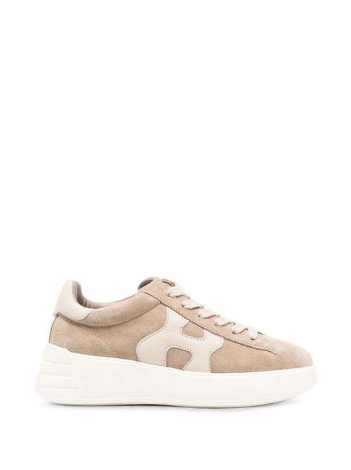 Sneakers donna Hogan Rebel Mid beige e panna in crosta HOGAN | HXW5620DN61FM60RZL.