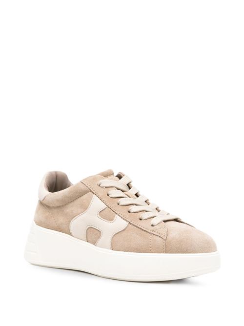 Sneakers donna Hogan Rebel Mid beige e panna in crosta HOGAN | HXW5620DN61FM60RZL.