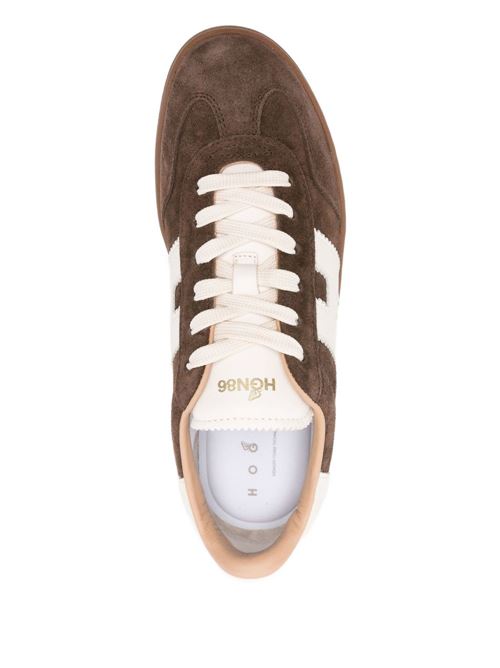 Sneakers donna Hogan Cool marroni e panna in crosta HOGAN | HXW6470FB60UHK02FJ.