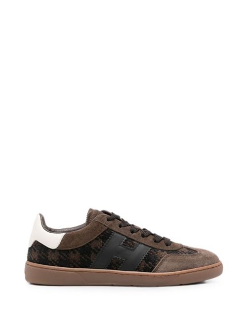 Sneakers donna Hogan Cool marroni pied de poule HOGAN | HXW6470FB6BVI50R2F.
