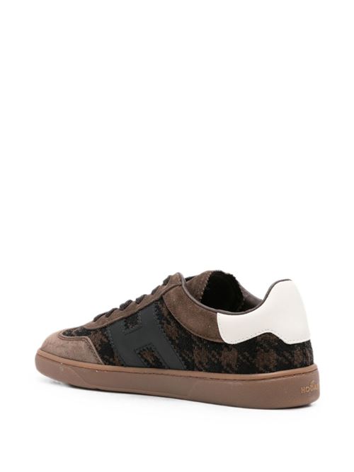 Sneakers donna Hogan Cool marroni pied de poule HOGAN | HXW6470FB6BVI50R2F.