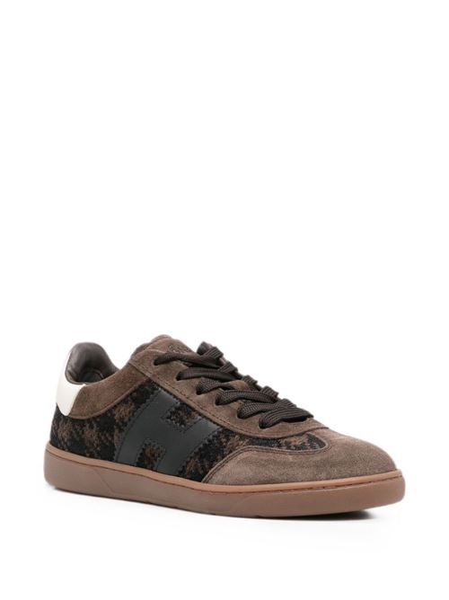 Sneakers donna Hogan Cool marroni pied de poule HOGAN | HXW6470FB6BVI50R2F.