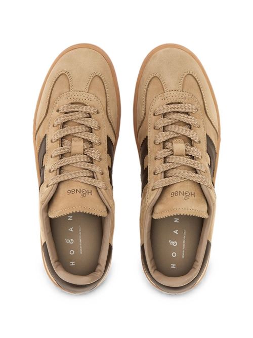 Sneakers donna Hogan Cool beige e marroni in nabuk HOGAN | HXW6470FB6TUIE0CP4.