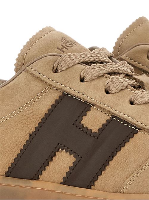 Sneakers donna Hogan Cool beige e marroni in nabuk HOGAN | HXW6470FB6TUIE0CP4.