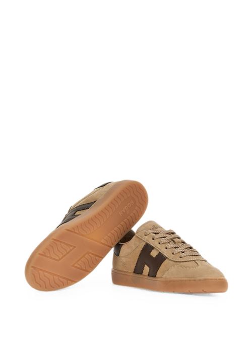 Sneakers donna Hogan Cool beige e marroni in nabuk HOGAN | HXW6470FB6TUIE0CP4.