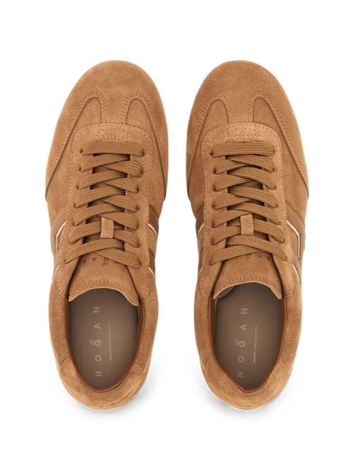 Sneakers donna Hogan H Football beige in crosta HOGAN | HXW6930GJ00VGB0RZI.