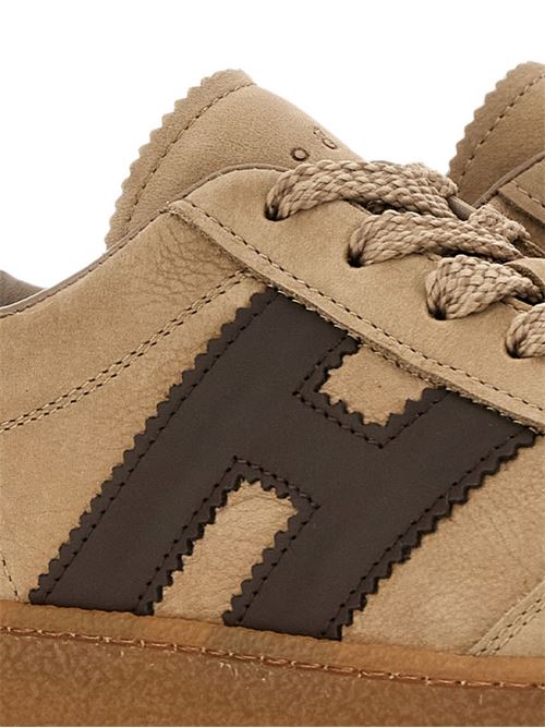 Sneakers donna Hogan Double Cool beige e marroni con zeppa HOGAN | HXW6980FB6TUIE0CP4.