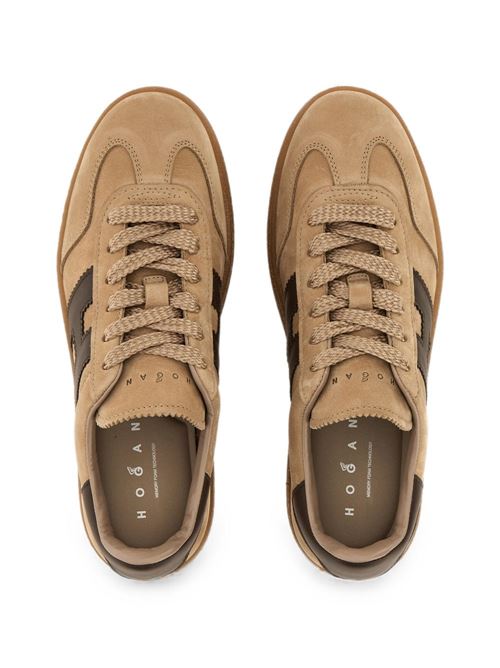 Sneakers donna Hogan Double Cool beige e marroni con zeppa HOGAN | HXW6980FB6TUIE0CP4.
