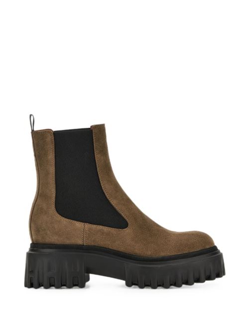 Beatles donna Hogan H-Stripes marrone e nero in crosta HOGAN | HXW7000FV30HG0S408.