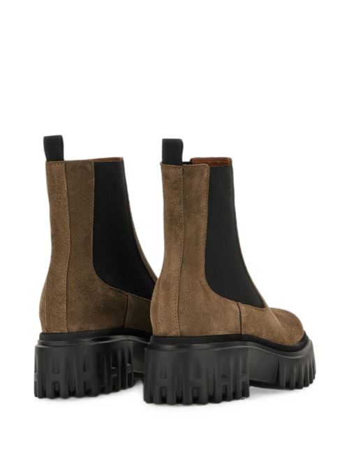 Beatles donna Hogan H-Stripes marrone e nero in crosta HOGAN | HXW7000FV30HG0S408.