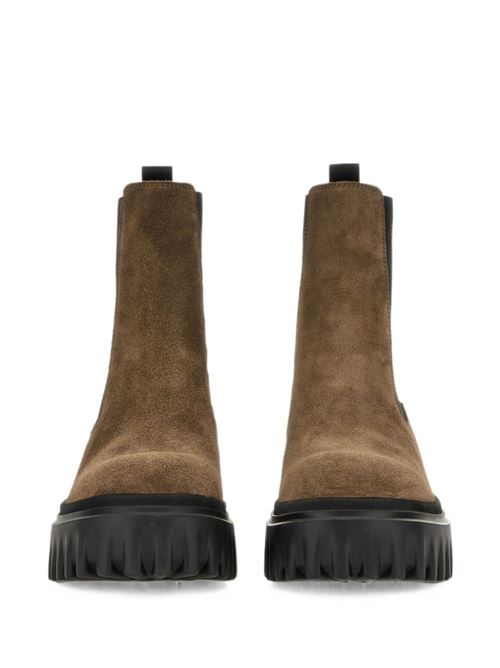Beatles donna Hogan H-Stripes marrone e nero in crosta HOGAN | HXW7000FV30HG0S408.