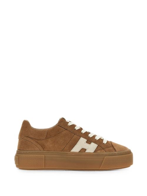 Sneakers donna Hogan New Cassetta beige e panna in crosta HOGAN | HXW7050GB00UHT0RZU.