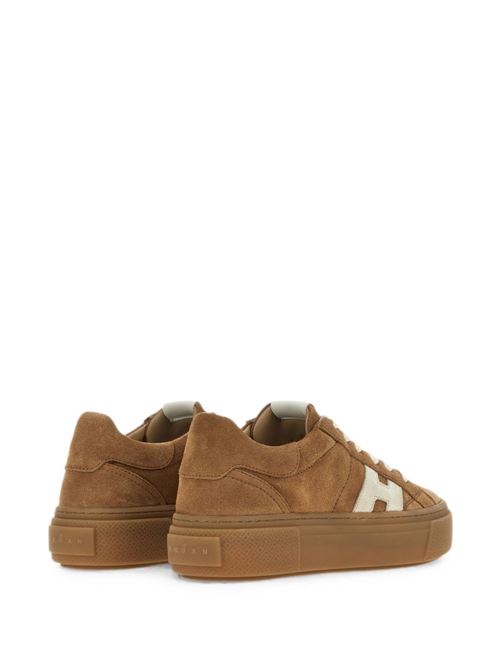 Sneakers donna Hogan New Cassetta beige e panna in crosta HOGAN | HXW7050GB00UHT0RZU.
