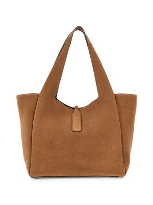 Borsa donna Hogan shopping grande cognac in crosta con fibbia H HOGAN | KBW01XA1300UGM96RG.