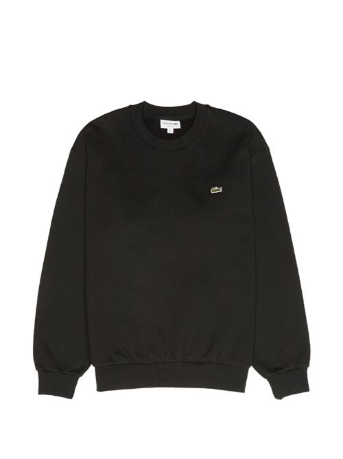 Felpa girocollo Lacoste da uomo nera in cotone felpato LACOSTE | SH8868031