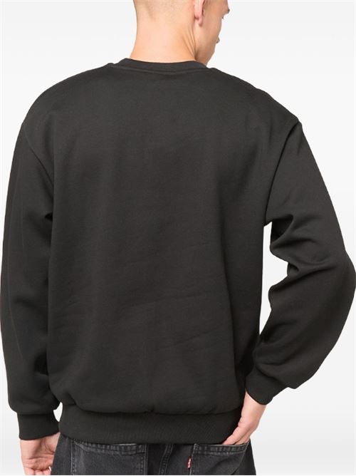 Felpa girocollo Lacoste da uomo nera in cotone felpato LACOSTE | SH8868031