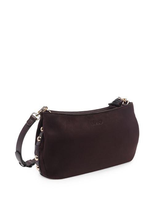Borsa a tracolla Liu Jo Gerona M color melanzana con finitura effetto camoscio e borchie LIU-JO | AF6033T711A91718