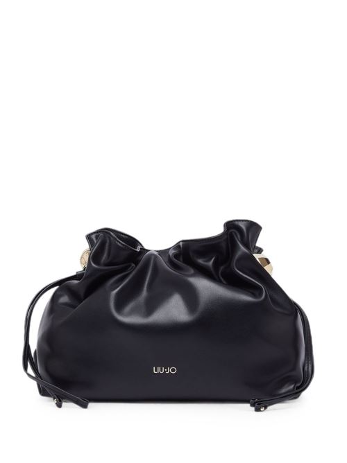 Borsa a spalla Liu Jo Riccy M nera con chiusura a coulisse LIU-JO | AF6096E106522222