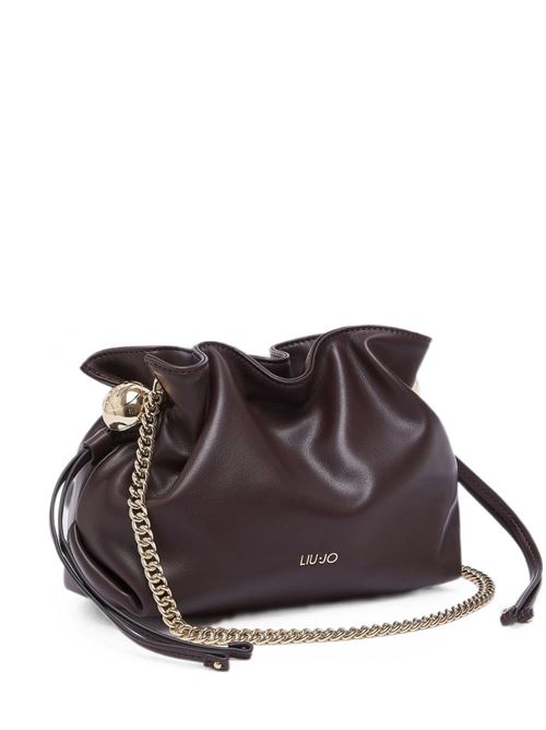 Borsa a spalla Liu Jo Riccy piccola color melanzana con tracolla a catena LIU-JO | AF6099E106591718