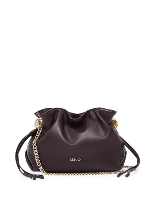 Borsa a spalla Liu Jo Riccy piccola color melanzana con tracolla a catena LIU-JO | AF6099E106591718